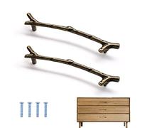 LERANXIN Cabinet Handles, Drawer Handles, 127mm Hole Centre Wardrobe Handles, Antique Style Wardrobe Door Handles Bathroom Cupboard Handles, Bronze- Pack of 2 Pieces