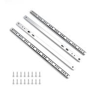 LERANXIN Draw Runners, 2 Pairs/4 Pieces, Undermount Drawer Slides with Two-Way Extension, 310 mm to 490 mm, Kitchen Drawer Runners, Galvanized Steel, for 17mm Recesses