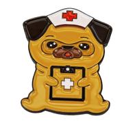 Leraverppy Enamel Pin,Cartoon Pug Lapel Pin,Medical Nurse Dog Brooch,Cute First Aid Badge,Gift For Doctors Students Teens Friends,DIY Decor,Denim Jacket Canvas Bag Backpack Collar Shirt Accessory