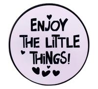 Leraverppy Enamel Pin,Emotion Support Round Button Lapel Pin Enjoy the Little Things Brooch Gift For Girl Teens Friends,Pin on Denim Jacket Canvas Bag Shirt Backpack Accessory DIY Decor Pin Collection
