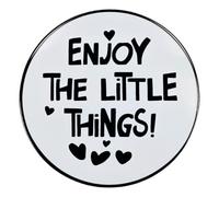 Leraverppy Enamel Pin,Emotion Support Round Button Lapel Pin Enjoy the Little Things Brooch Gift For Girl Teens Friends,Pin on Denim Jacket Canvas Bag Shirt Backpack Accessory DIY Decor Pin Collection