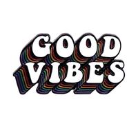 Leraverppy Enamel Pin,Good Vibes Lapel Pin,Emotion Suppoort Brooch Motivational Quote Brooch Gift For Adults Teens Students Friend Family DIY Decor Pin Collection Jacket Canvas Bag Backpack Accessory