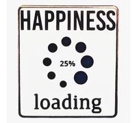 Leraverppy Enamel Pin,Happiness Loading Lapel Pin,Emotion Support Brooch,Inspirational Comic Badge Gift For Adults Partners Friends,Lanyards Denim Jacket Canvas Bag Accessory,Jewelry for DIY Decor