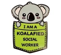 Leraverppy Enamel Pin,I AM Koalafied Social Workers Lapel Pin,Koala Badge,Caring Volunteer Pin Conversation Starter Brooch,Gift For Adults Community Workers Teens,DIY Decor Accessory,Pin on Lanyard