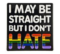 Leraverppy Enamel Pin,I May Be Straight But I Don’t Hate Lapel Pin,LGBTQ Community Badge,Respect And Support Brooch,Gift For Partner Teen Friend Family DIY Decor Canvas Bag Backpack Lanyards Accessory