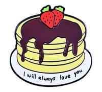 Leraverppy Enamel Pin,I Will Always Love You Lapel Pin,Strawberry Chocolate Cake Brooch,Sweets Snacks Badge Gift For Partners Lovers Adult Family Teen Friends,Denim Jacket Backpack Accessory DIY Decor