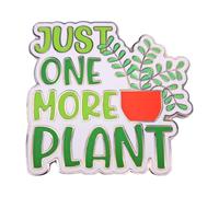 Leraverppy Enamel Pin,Just One More Plant Lapel Pin,Plant in Pot Brooch,Green Life Badge,Gift For Plant Lovers Friends Teens Husband,Denim Jacket Canvas Bag Backpack Jeans Shirt Accessory,DIY Decor