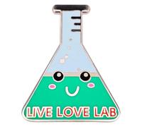Leraverppy Enamel Pin,LIVE LOVE LAB Lapel Pin,Laboratory Beaker Badge,Chemistry Science Brooch Gift For Student Scientists Teens Friends Family DIY Decor Canvas Bag Backpack Lanyards Jacket Accessory