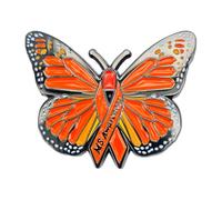 Leraverppy Enamel Pin,Ms Awareness Lapel Pin,Red Butterfly Ribbon Brooch,Support Multiple Sclerosis Badge,Denim Jacket Canvas Bag Dress Shirt Accessory,Decor DIY,Gift For Family Friends Teens