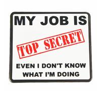 Leraverppy Enamel Pin,My Job Is Top Secret Even I Don't Know What I'm Doing Lapel Pin,Office Humor Brooch Gift For Workers Friends Family Intern DIY Decor Canvas Bag Backpack Lanyards Jacket Accessory