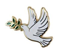 Leraverppy Enamel Pin,Peace Dove With Olive Branch Lapel Pin,Cute Bird Badge,Love And Peace Brooch,Decor DIY,Denim Jacket Canvas Bag Backpack Accessory,Gift For Make Up Over Fight,Partners,Wife,Teens