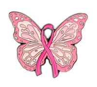 Leraverppy Enamel Pin,Pink Ribbon Butterfly Lapel Pin,Women Health Awareness Brooch,Novel Support Women Rights Badge,Inspired Gift for Health Advocates Woman Girls Charity Members Family,DIY Decor