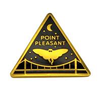 Leraverppy Enamel Pin,Point Pleasant Lapel Pin,Brown Triangle Shaped Brooch,Mystery Mothman Cryptozoology Badge,Pin on Shirt backpack Denim Jacket,Gift For Natural Science Enthusiasts Teens,Decor DIY