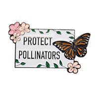 Leraverppy Enamel Pin,Protect Pollinators Lapel Pin,Nature Friendly Brooch Gift For Nature Lovers Students Teacher Gardener Teens Friends Family DIY Decor Canvas Bag Backpack Lanyards Jacket Accessory