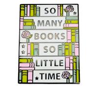 Leraverppy Enamel Pin,So Many Books So Little Time Cartoon Bookcase Lapel Pin,Bamboo Bookshelf Badge,Gift For Book Lovers Teens Students Friends,DIY Decor,Demi Jacket Canvas Bag Backpack Accessory