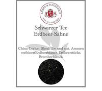 Lerbs & Hagedorn, Black Tea Strawberry Cream Aromatic Creamy Strawberry Note 250 g (approx. 21 Litres) Strawberry Leaves, Blackberry Leaves Strawberry Pieces