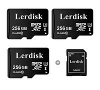 Lerdisk Factory Wholesale 256GB U3 Micro SD Card Pack 3" MicroSDXC Bulk with Adapter Manufactured by Authorized Licensee (256GB)
