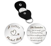 Lerdrtuin Teenage Girls Pocket Hug Token Little Reminders Keyrings For Women Positive Gifts Stationery Gifts For Women Mindfulness Thinking Of You Ideas