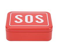 LEREAMTP SOS Case, SOS Lifesaving Stainless Steel Container for Survival Kit Emergency Equipment Box for Camping Hiking Survival Gear, Red