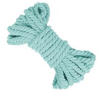 LEREATI 8mm Macrame Cord 10m Thick Macrame Rope Soft Cotton Rope, Natural Cotton Twine String for Macrame Plant Hanger, Wall Hanging, Knitting, DIY Crafts, Gardening, Decoration (Mint Green)