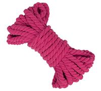 LEREATI 8mm Macrame Cord 10m Thick Macrame Rope Soft Cotton Rope, Natural Cotton Twine String for Macrame Plant Hanger, Wall Hanging, Knitting, DIY Crafts, Gardening, Decoration (Rose Red)