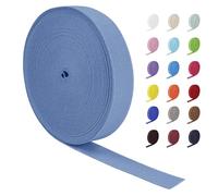LEREATI Aqua Blue Elastic for Sewing 1 Inch x 16m Wide Elastic Band for Sewing Coloured Flat Ribbon Stretchable Straps Thick Waistband Cord Roll for Clothing Headbands Pants DIY Crafts