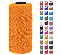 LEREATI Braided Macrame Cord 1.5mm x 200m Polypropylene Rope Polyester Rope Yarn Crochet Thread, Macrame String for DIY Crafts Bag Knitting Plant Hangers Home Decorations (Golden yellow)