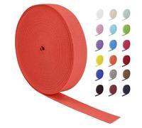 LEREATI Brick Red Elastic for Sewing 1 Inch x 16m Wide Elastic Band for Sewing Coloured Flat Ribbon Stretchable Straps Thick Waistband Cord Roll for Clothing Headbands Pants DIY Crafts