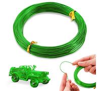 LEREATI Craft Wire 3mm x 10m, 9 Gauge Aluminium Wire Metal Bendable Sculpting Gardening Modelling Wire For Jewellery Making, Sculpture, Florist, DIY Weaving and Wrapping (Green)