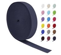 LEREATI Dark Blue Elastic for Sewing 1 Inch x 16m Wide Elastic Band for Sewing Coloured Flat Ribbon Stretchable Straps Thick Waistband Cord Roll for Clothing Headbands Pants DIY Crafts