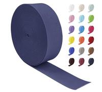 LEREATI Deep Denim Blue Elastic for Sewing 2 Inch x 16m Wide Elastic Band for Sewing Coloured Flat Ribbon Stretchable Straps Thick Waistband Cord Roll for Clothing Headbands Pants DIY Crafts