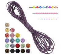 LEREATI Fuchsia Elastic Cord 1mm x 5m Bracelet Elastic String Necklace Cord Elasticated Bead String, Stretchy String for Bracelets, Necklace, Sewing, Beading, Jewellery Making