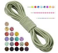 LEREATI Mint Green Elastic Cord 3mm x 5m Bracelet Elastic String Necklace Cord Elasticated Bead String, Stretchy String for Bracelets, Necklace, Sewing, Beading, Jewellery Making