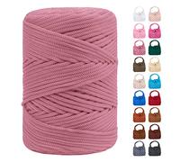 LEREATI Polyester Macrame Cord 3mm for Crocheting, 170m Braided Macrame Rope Polypropylene Crochet Bag Cord, Polyester Yarn for Basket Bags DIY Crafts Home Decoration (Light Bean Sand)