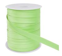 LEREATI Satin Bias Binding Tape for Sewing 3/5 Inch x 50m Sewing Bias Tape Double Fold, Upholstery Webbing Tape for Sewing, Bunting, Seaming, Quilting, Hemming (Light Green)