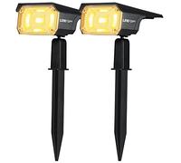 LEREKAM 40 LEDs Spotlights,IP65 Waterproof Solar Powered Landscape Spotlights 2-in-1 Wall Light, Outdoor Landscaping Lights Auto On/Off for Yard Garden 2Pack Warm-White