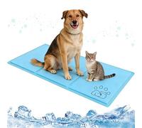 Lereke Dog Cooling Mat, 90 x 50cm Soft Thick Gel Self Cooling Pad for Dogs & Cats in Summer, Foldable, Scratch Resistant, Washable Pet Cool Pad for Cats and Puppys