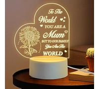 Lerelin Acrylic Night Light Gifts, Thank Gift for Mum Engraved Night Light, Suitable for Christmas, Thanksgiving, Birthday Gifts(Warm Light)