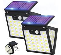 Lerelin Solar Lights Outdoor Garden, LED Solar Security Light Outdoor Motion Sensor with 3 Modes, 270° Wide Angle IP65 Waterproof Solar Powered Light Outside for Wall Shed Fence Garage (2 Pack)