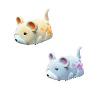Lergas Cat Toy Self-Employment Electric Mouse, Electric Cat Toy Mouse, Interactive Toy Cats, Interactive Cat Toy with Vibration Without Wheels (2 PCS-A)