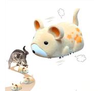 Lergas Cat Toy Self-Employment Electric Mouse, Electric Cat Toy Mouse, Interactive Toy Cats, Interactive Cat Toy with Vibration Without Wheels (Yellow)