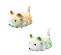 Lergas Cat Toy Self-Employment Electric Mouse, Electric Cat Toy Mouse, Interactive Toy Cats, Interactive Cat Toy with Vibration Without Wheels (2 PCS-B)