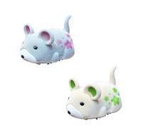 Lergas Cat Toy Self-Employment Electric Mouse, Electric Cat Toy Mouse, Interactive Toy Cats, Interactive Cat Toy with Vibration Without Wheels (2 PCS-C)