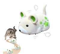 Lergas Cat Toy Self-Employment Electric Mouse, Electric Cat Toy Mouse, Interactive Toy Cats, Interactive Cat Toy with Vibration Without Wheels (Khaki)