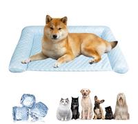 Lergas Cooling Mat Dog Cat Washable Dog Cooling Mat Self-Cooling Non-Slip Cooling Mat for Dogs Cats Cooling Bed for Dogs Cooling Dog Bed Ice Cooler Fabric for Summer Pets (C)