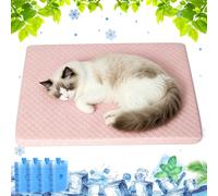 Lergas Cooling Mat for Dogs 41 x 61 x 4.5 cm, Self-Cooling Dog Mat, Cooling Mat for Dogs, Cats, Pets, Self Cooling Dog Mat, Summer Cooling Cushion, Dog Mat for Home, On the Go or in the Car (Pink)