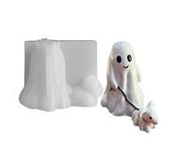 Lergas Ghost Walking Dog Silicone Mould Halloween, 3D Ghost Candle Moulds for Casting, Silicone Casting Moulds for Halloween Decorative Candles Crafts