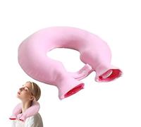 Lergas Neck Hot Water Bottle, U-Shaped Neck Hot Water Bottle with Washable Flannel Cover, Warmer Therapy Shoulder Heat Cushion for Neck, Neck, Back, Shoulder Pain, Body Care for Men and Women (B)