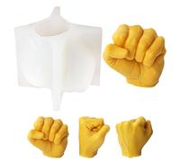 Lergas Silicone Fist Gesture Candle Moulds for Casting, DIY Candles, Crafts, Plaster