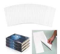 Lerheedi 20 Pcs 12" H x 26" L Fold-on Archival Book Jacket Covers Clear Archival Book Dust Cover Protective Sheets for Hardcover Librarian Collector